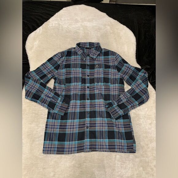 Vans Mens Blue‎ Button Down Flannel Shirt Size Medium Top - Picture 1 of 7